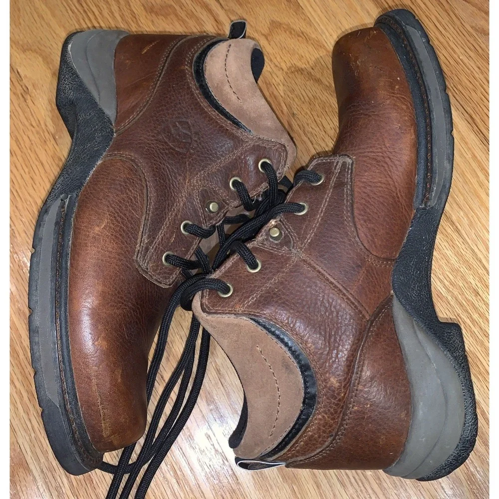 Vintage Ariat ATS Work Boots Mens‎ US 9.5B Leather Upper Lace Up 31450